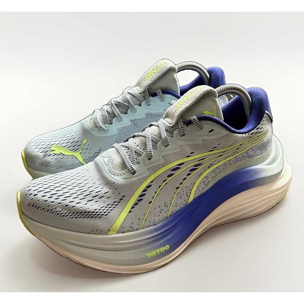 Puma MagMax Nitro Lapis Lazuli Sz 9.5 Gray Blue Green Women's Running Shoes 2024